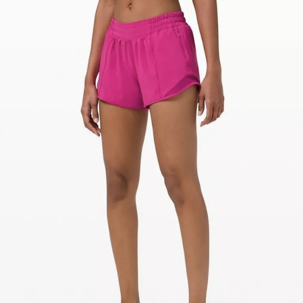 Lululemon Hotty Hot shorts Ripened Raspberry Sz 0 4"